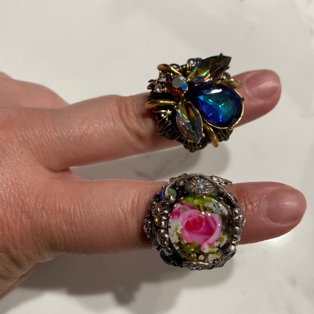 Antique looking fashion rings.